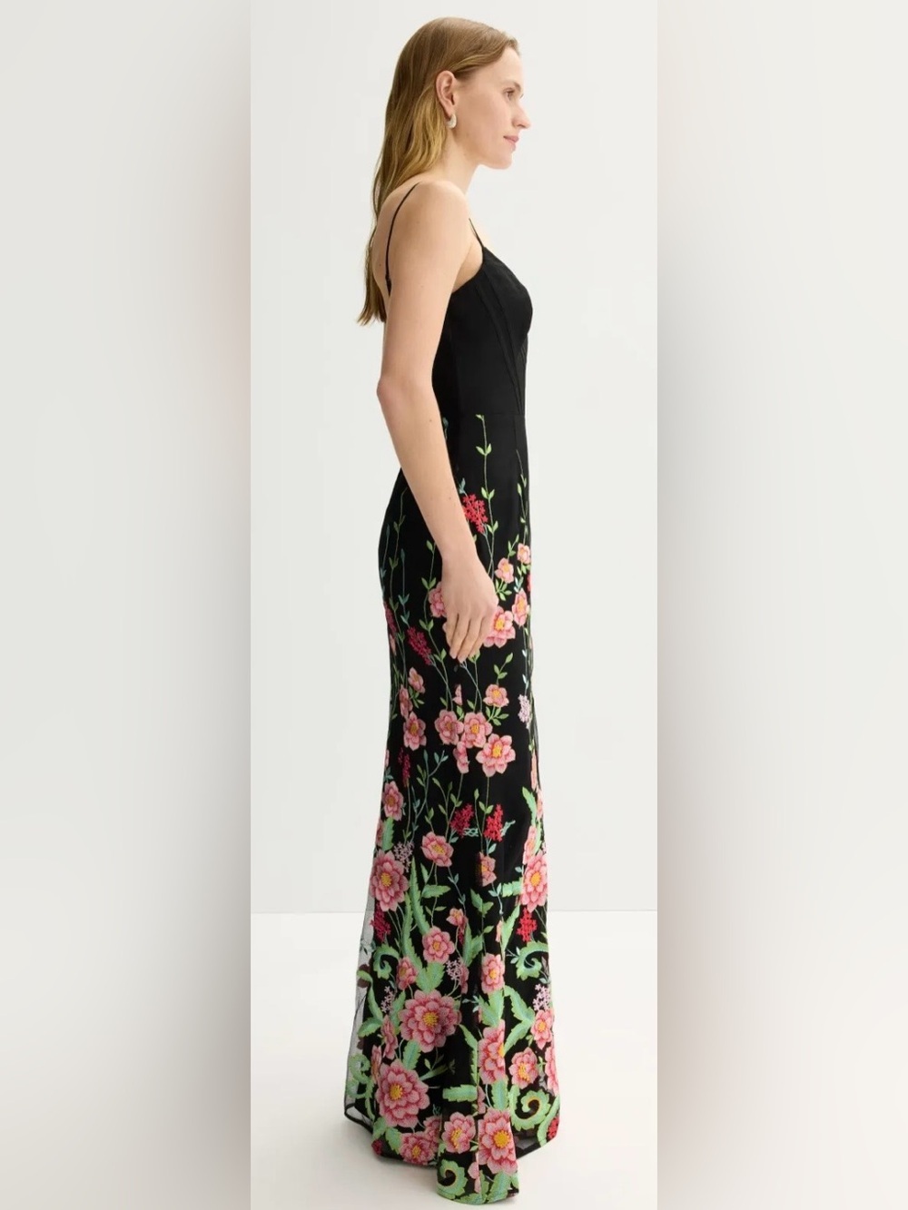 *Flawed Dress The Population RTR Woman’s Giovanna Floral Embroidered Dress (107) - Picture 4 of 12